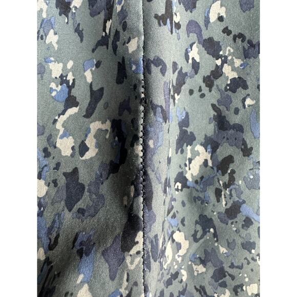 ATHLETA 2 PC Set Bomber Jacket & Wide Leg Crop Pant Navy Leopard Size Large 12 - Picture 13 of 16